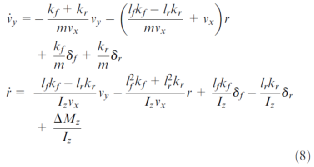 基于四轮转向和直接横摆力矩控制的路径跟踪集成底盘控制算法设计的图29